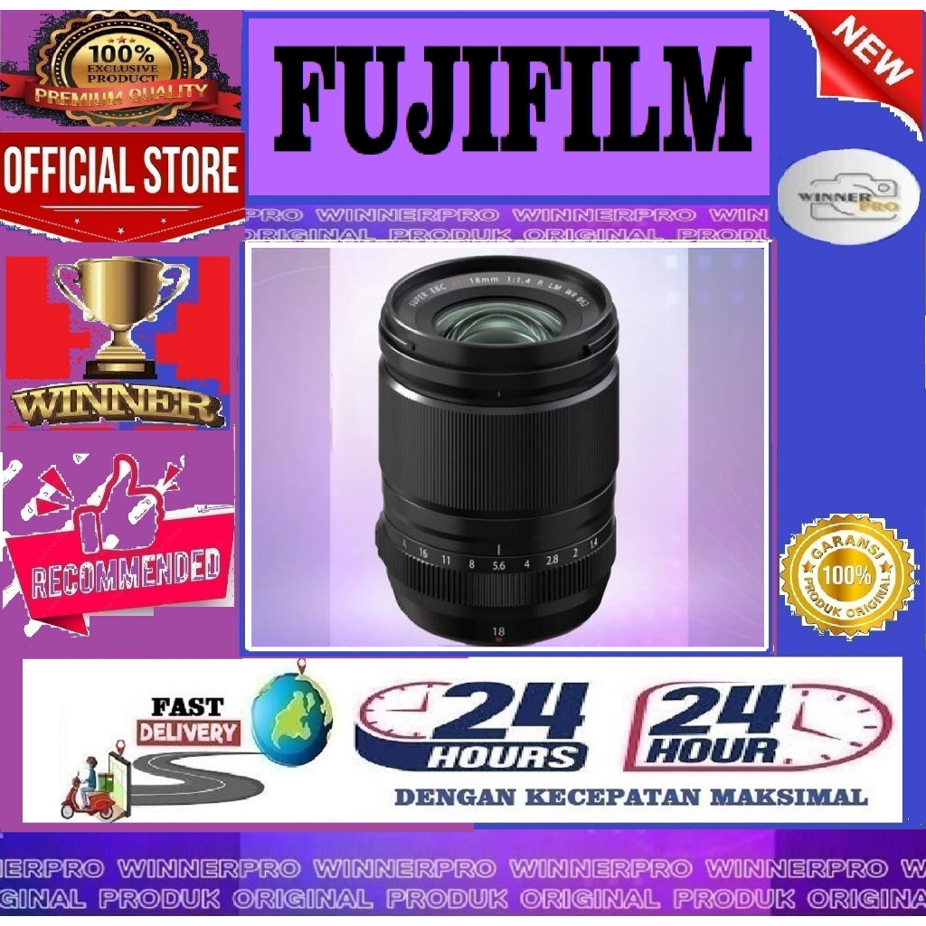 Lensa Fujifilm XF 18mm f1.4 R LM WR Fujinon XF18mm f/1.4