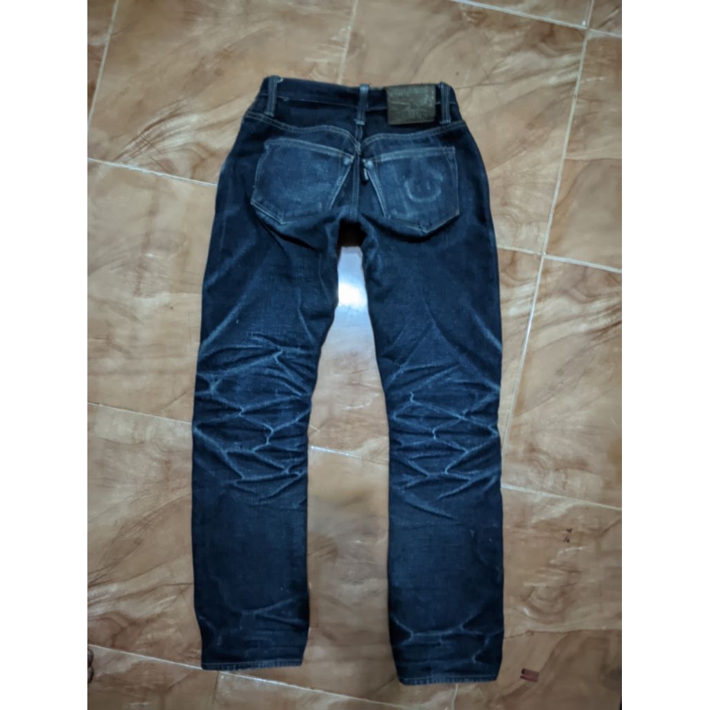 DENIM ALLIGATOR 17OZ Green line salvadge