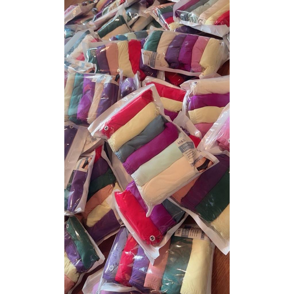 Mark n Spencer Panty Celana Dalam Pack 6 Pcs - Nyaman & Adem, Model Maxi, Motif Mix