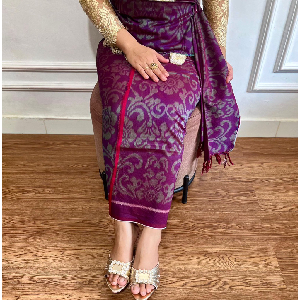 kamen endek tenun semi mastuli set selendang