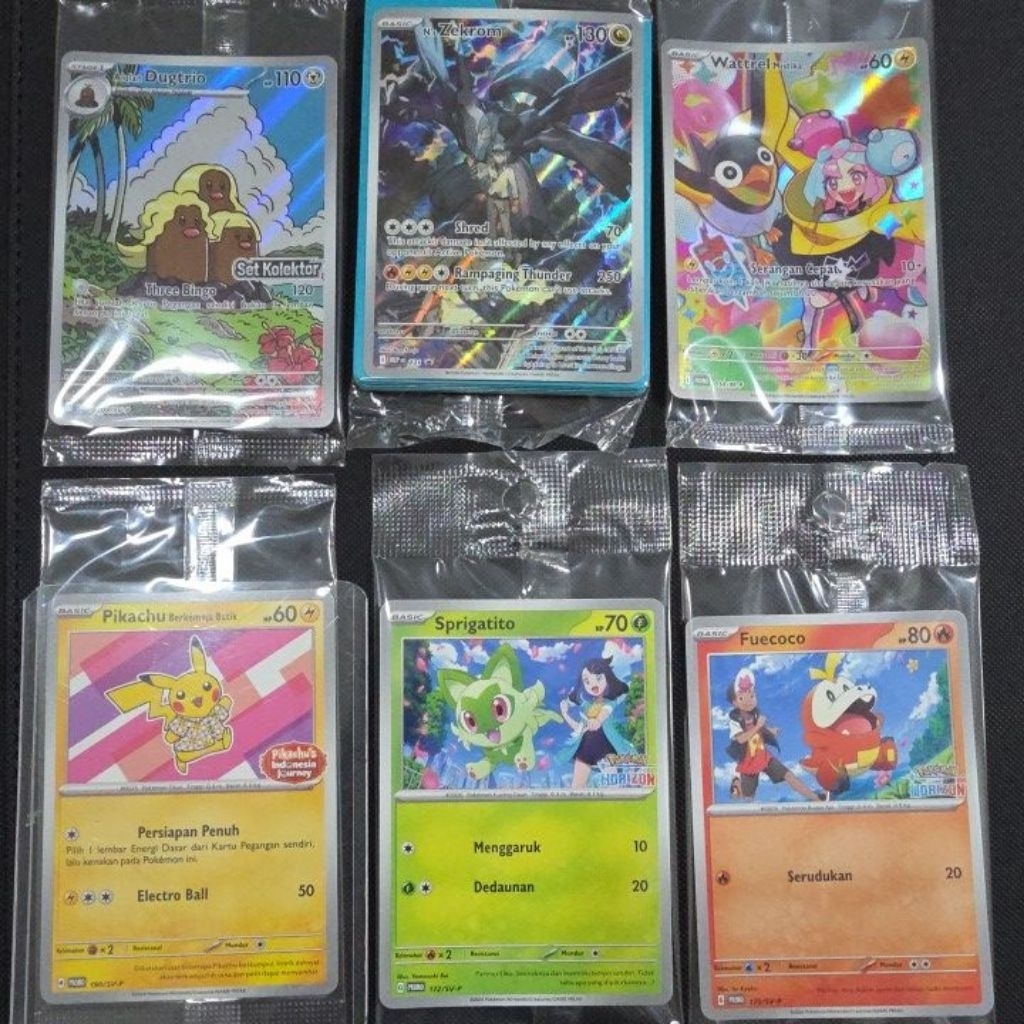 Kartu Promo Pokemon Indonesia Pikachu Batik Kilowattrel Mistika Terapagos Original
