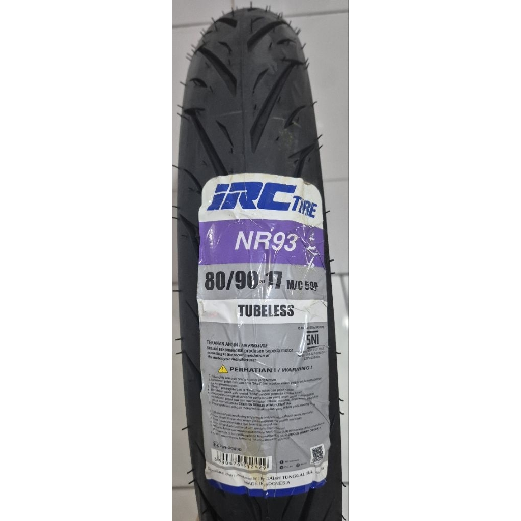 Ban Tubeless IRC 80/90-17 untuk Sonic 150R (RR)