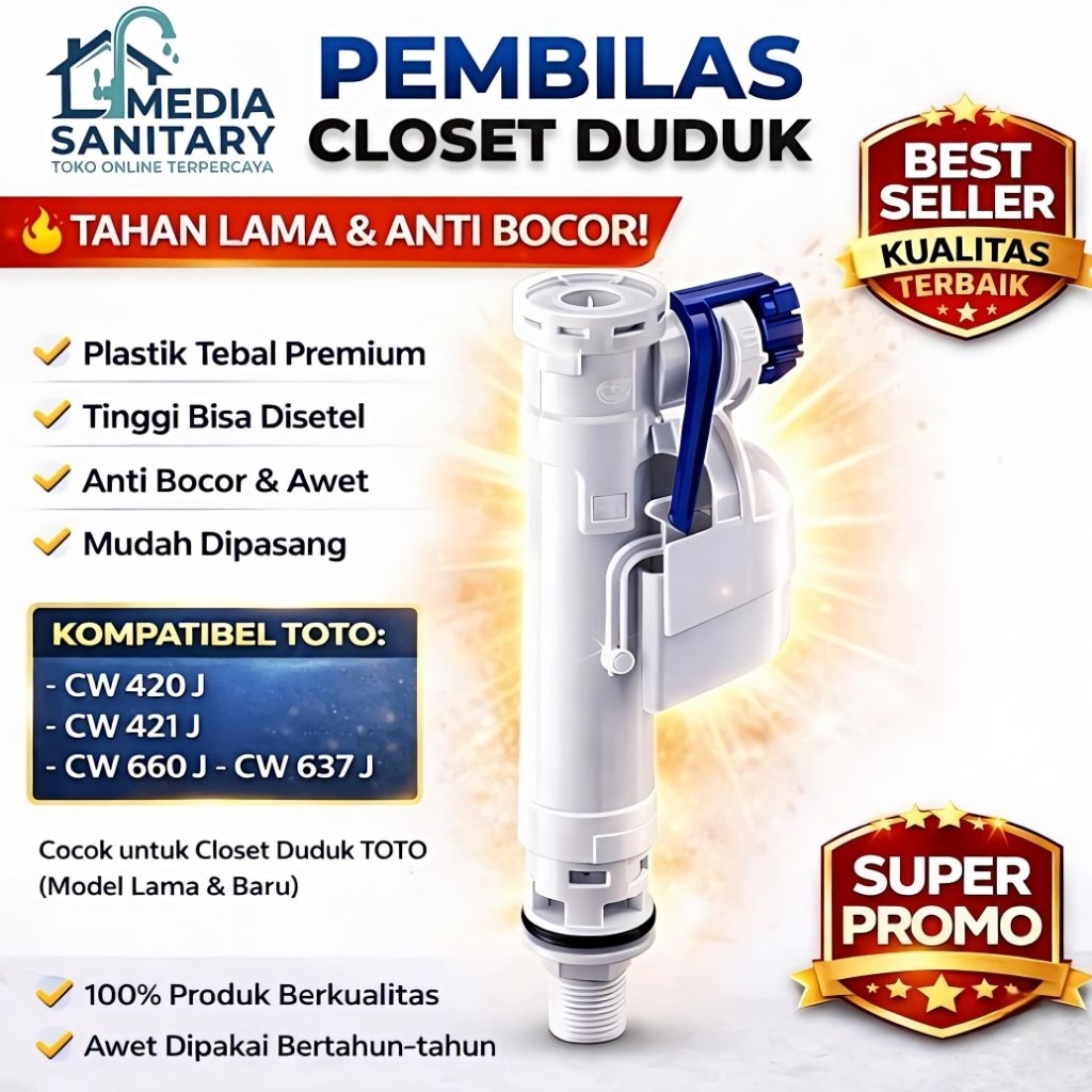 PROMO Pelampung Kloset Toto Universal CW420 CW421 CW660 CW637 – Anti Bocor, Awet, Pelampung Tangki W