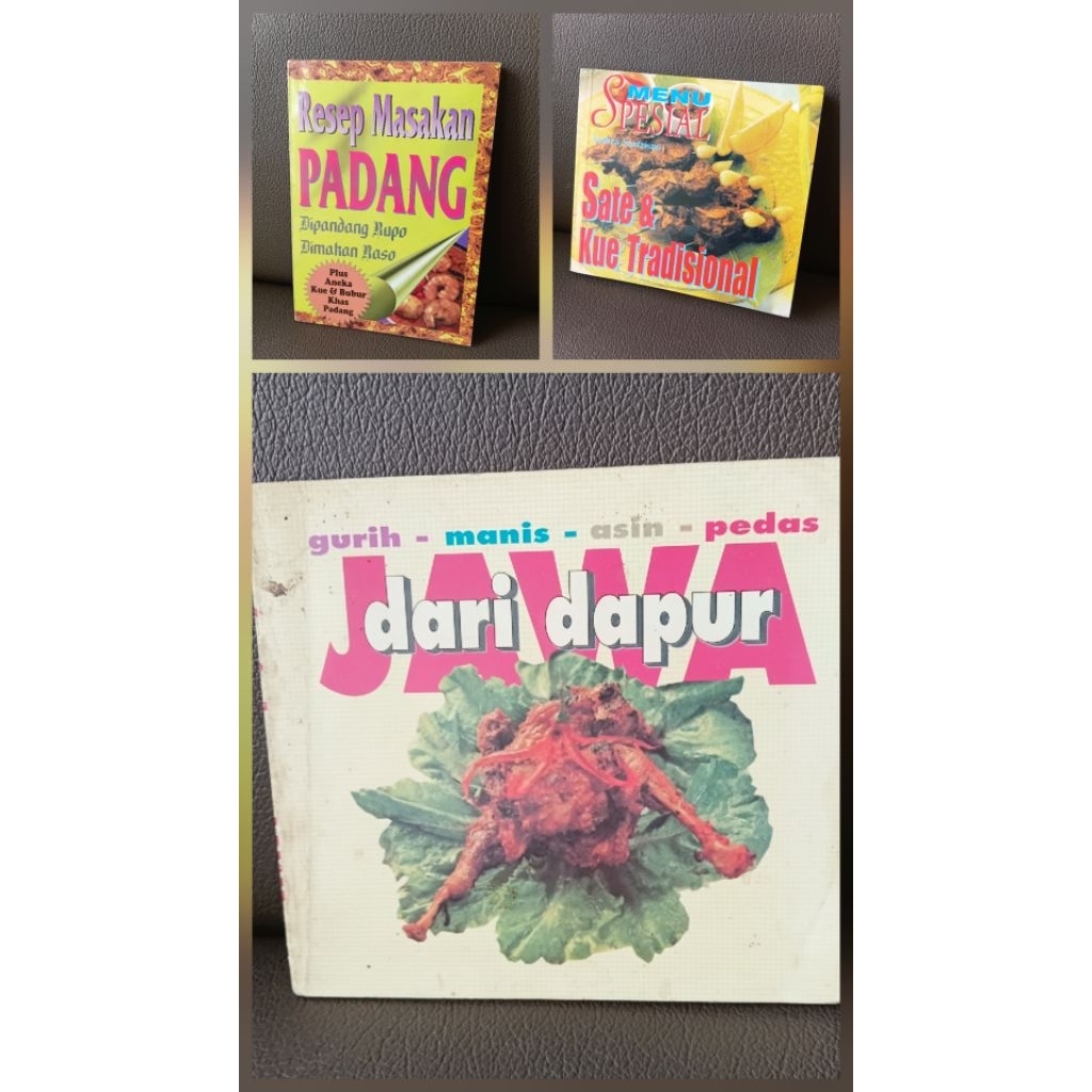 paket 3 buku resep masakan jawa padang