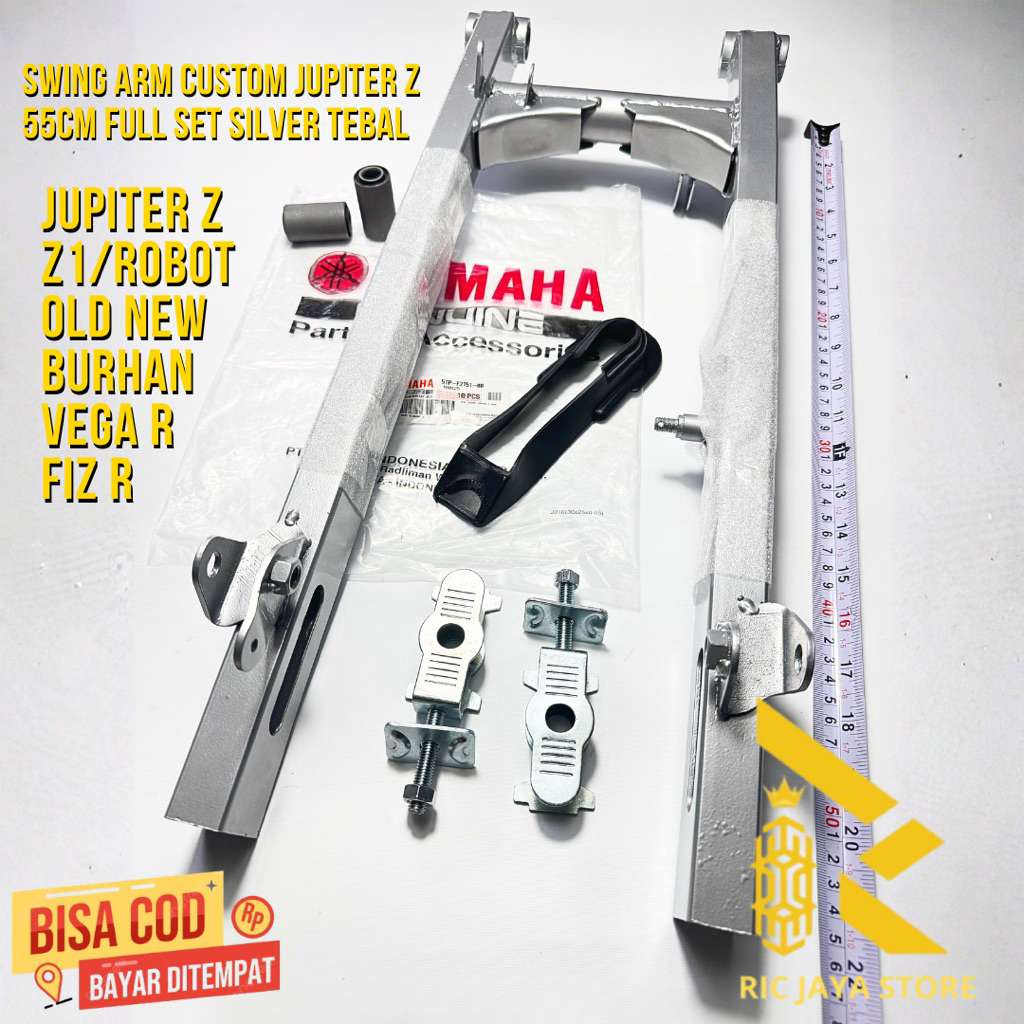 Swing arm Jupiter Z variasi custom panjang 55 cm warna silver pnp Jupiter Z, Z1/Robot, Old New, Burh