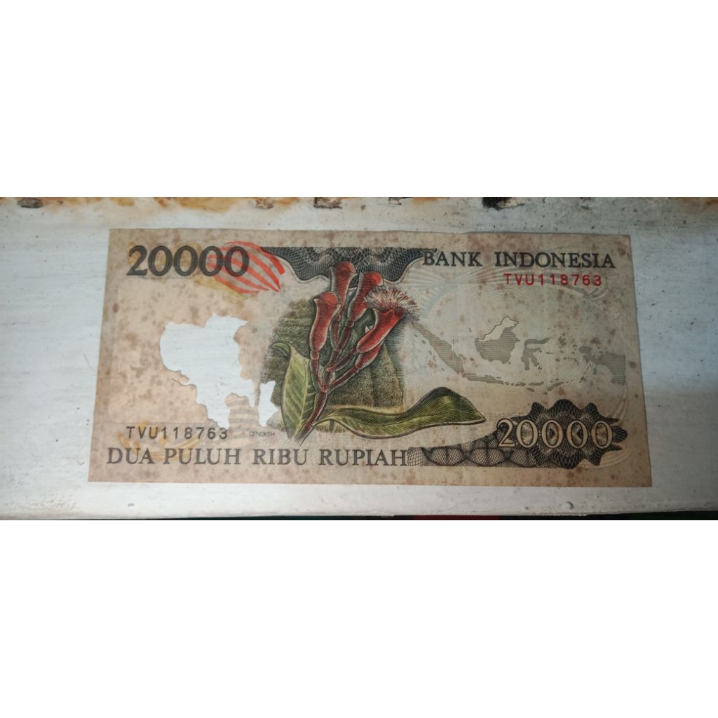 uang kuno Indonesia 20 ribu tahun 1995
