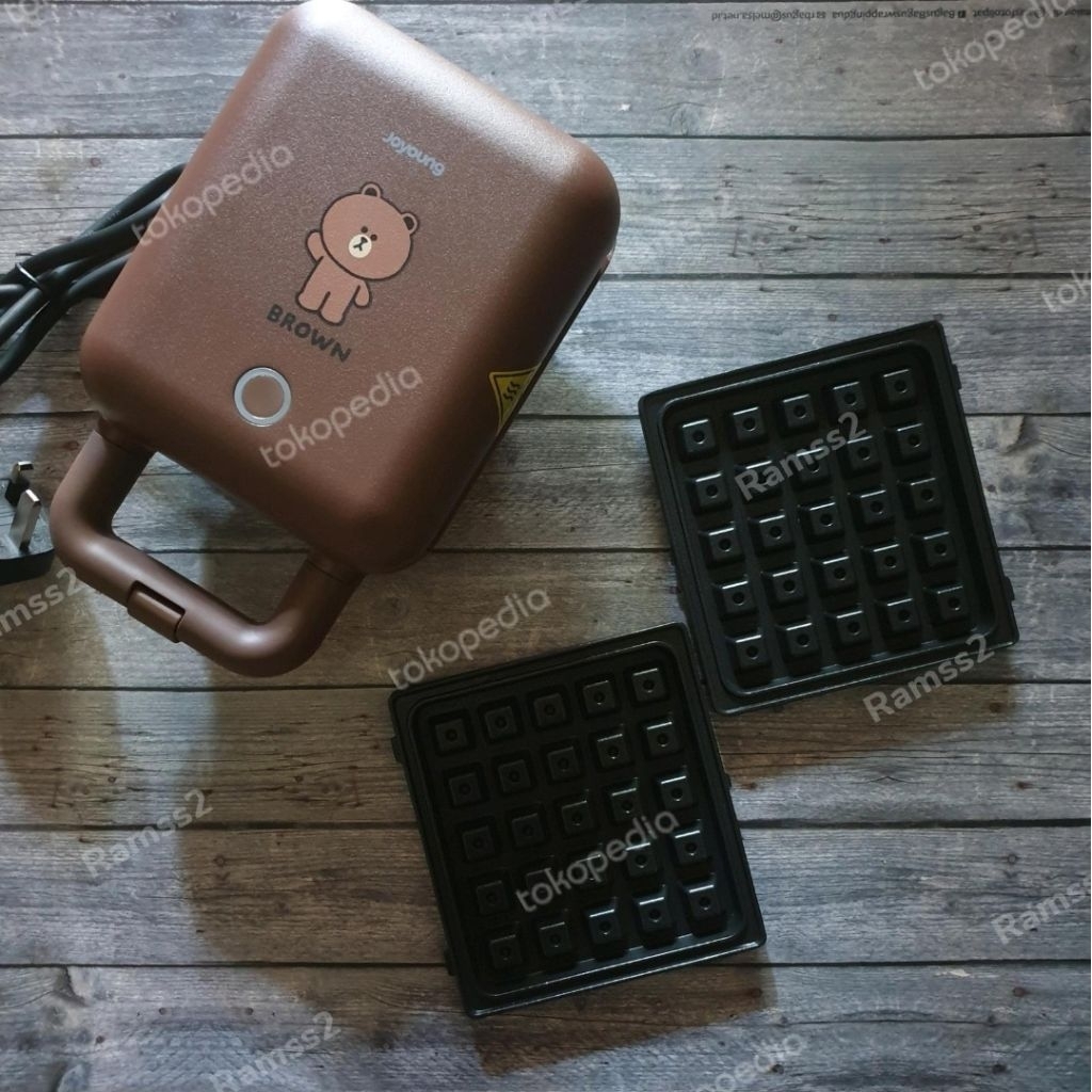 Joyoung Sandwich Maker Waffel Maker Line Brown Japan Singapore