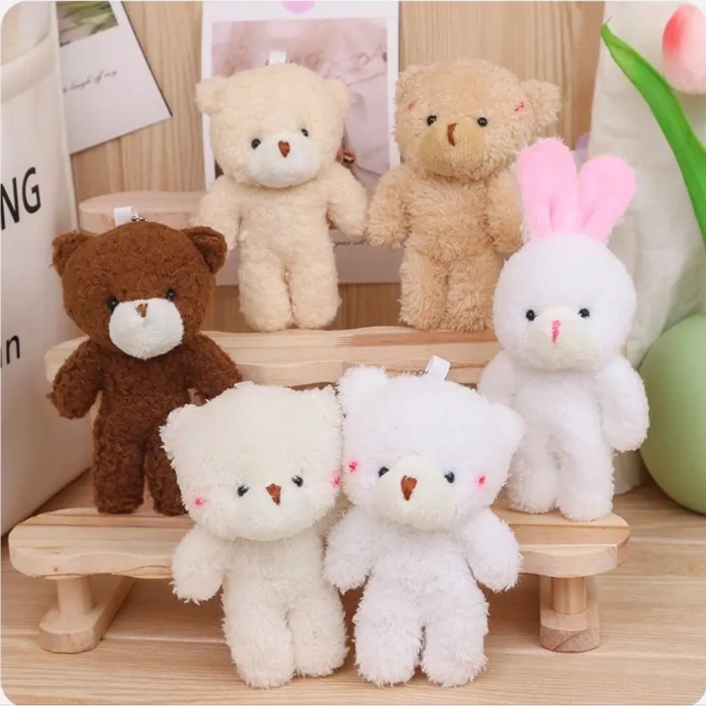 GANTUNGAN KUNCI BONEKA TEDY BEAR BULU HALUS MURAH BUKET BONEKA BERUANG