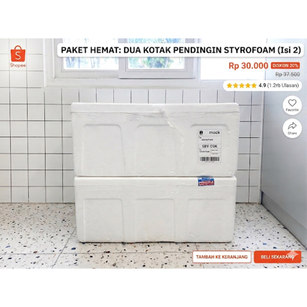 Box sterofoam 75 / kotak foam / cooler box / box es besar / box minuman