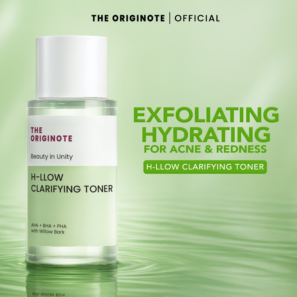 The Originote H-llow Clarifying Toner - Exfoliating Hydrating Toner Eksfoliasi Melembabkan Wajah Oil