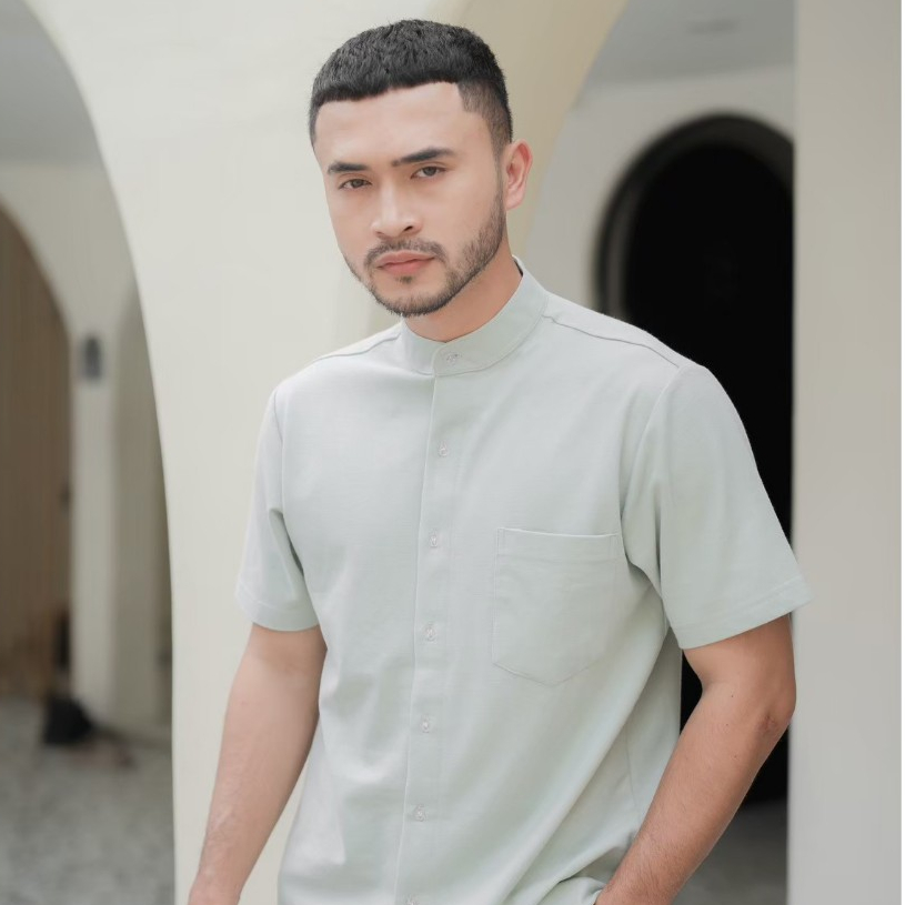 FUJI KEMEJA KERAH SHANGHAI - Kemeja Kerah Shanghai in Mint Green