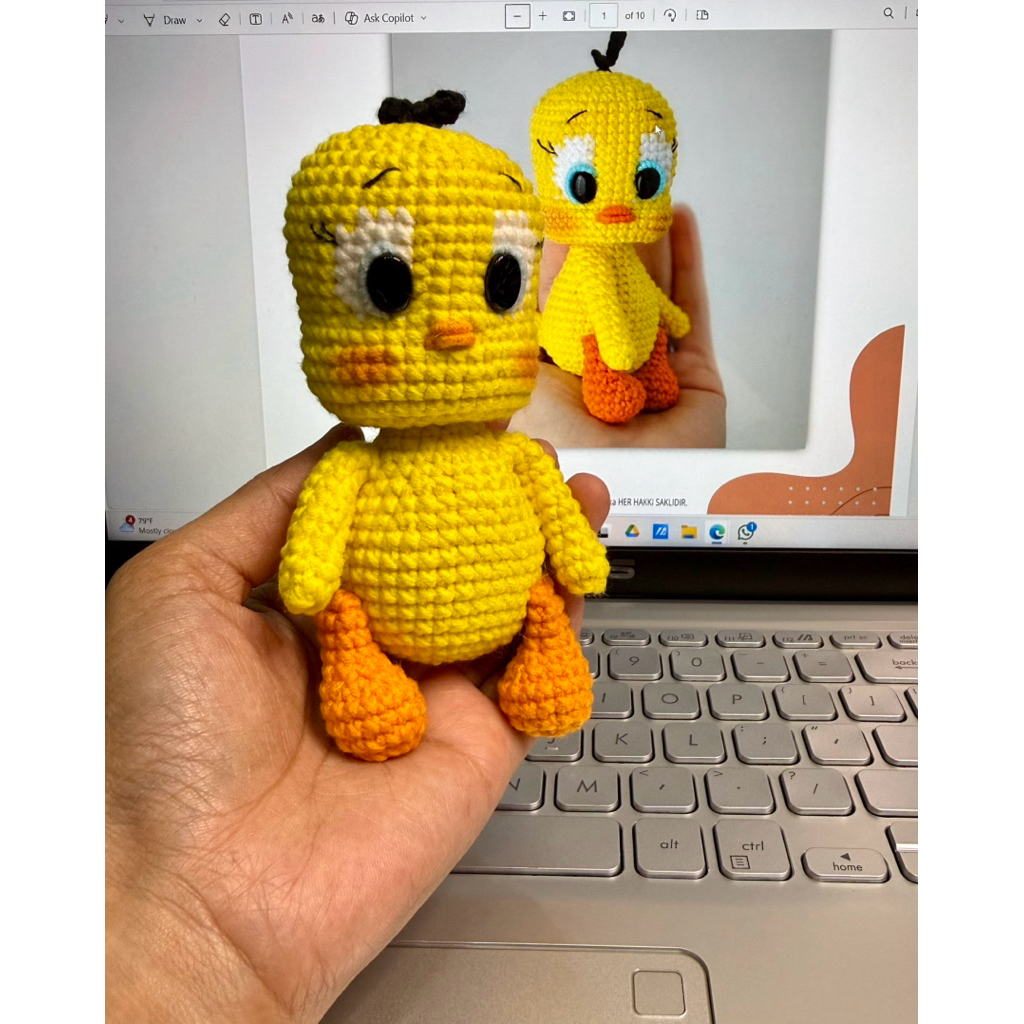 Rajutan Tweety Bagcharm | Gantungan Kunci / Hiasan Tas Handmade