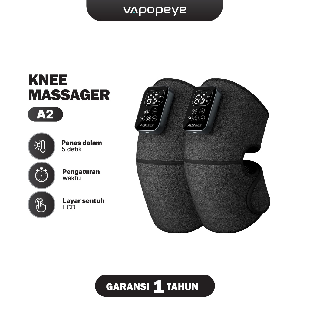 Vapopeye Alat Pijat Lutut/Pemanas Listrik Lutut Pad Perangkat Terapi/Nyeri Lutut Multifungsi Herbal 