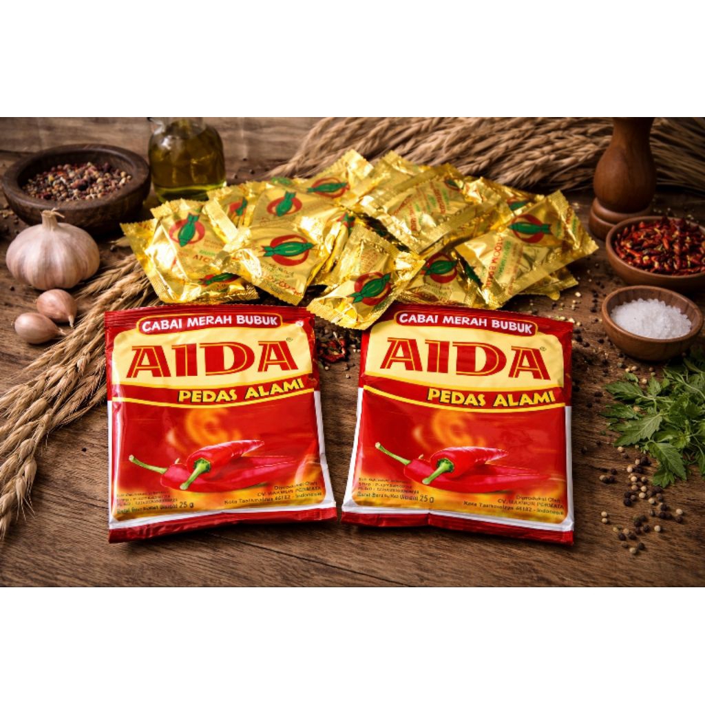 Niraw Atom cap bulan 10 pcs Aida 25gr 2 pcs bumbu masak cemilan seblak