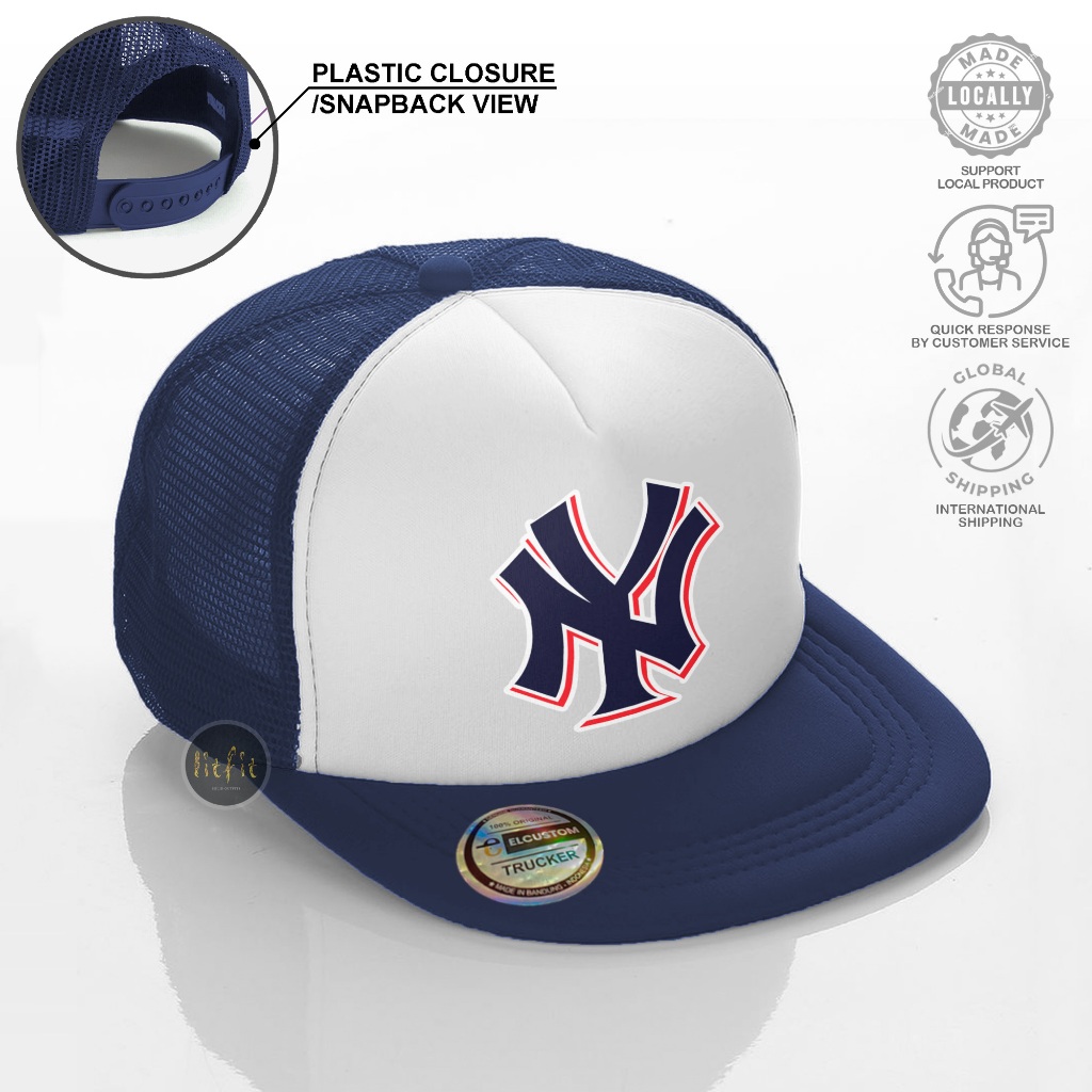 New York Yankees Snapback /Topi Snapback Pria /Topi Trucker Jaring /Topi Distro Skena Outfit /Topi C