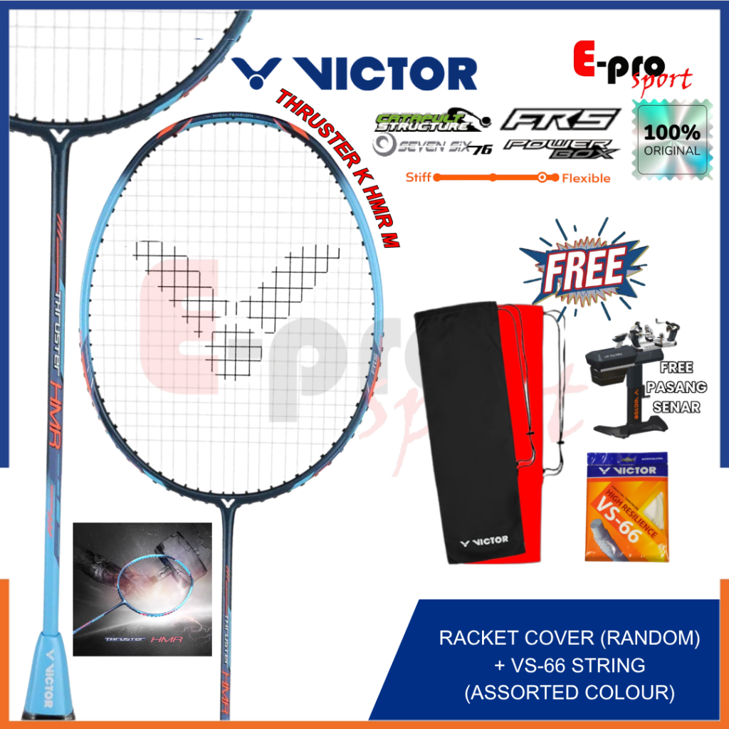 Raket Badminton Victor Thruster K HMR M Hammer TK-HMR Blue Original