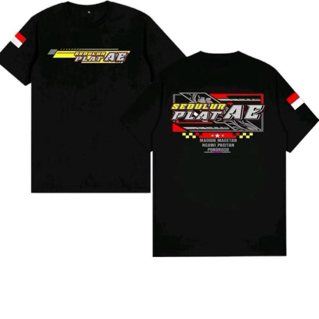 KAOS LENGAN PENDEK SEDULUR PLAT AE KOTA  MADIUN / MAGETAN / NGAWI / PACITAN / PONOROGO COD