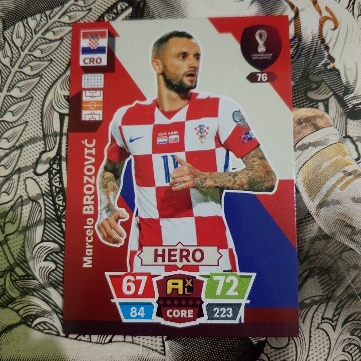 Kartu Bola Marcelo Brozovic Croatia 2022 Panini Adrenalyn XL World Cup Qatar Card