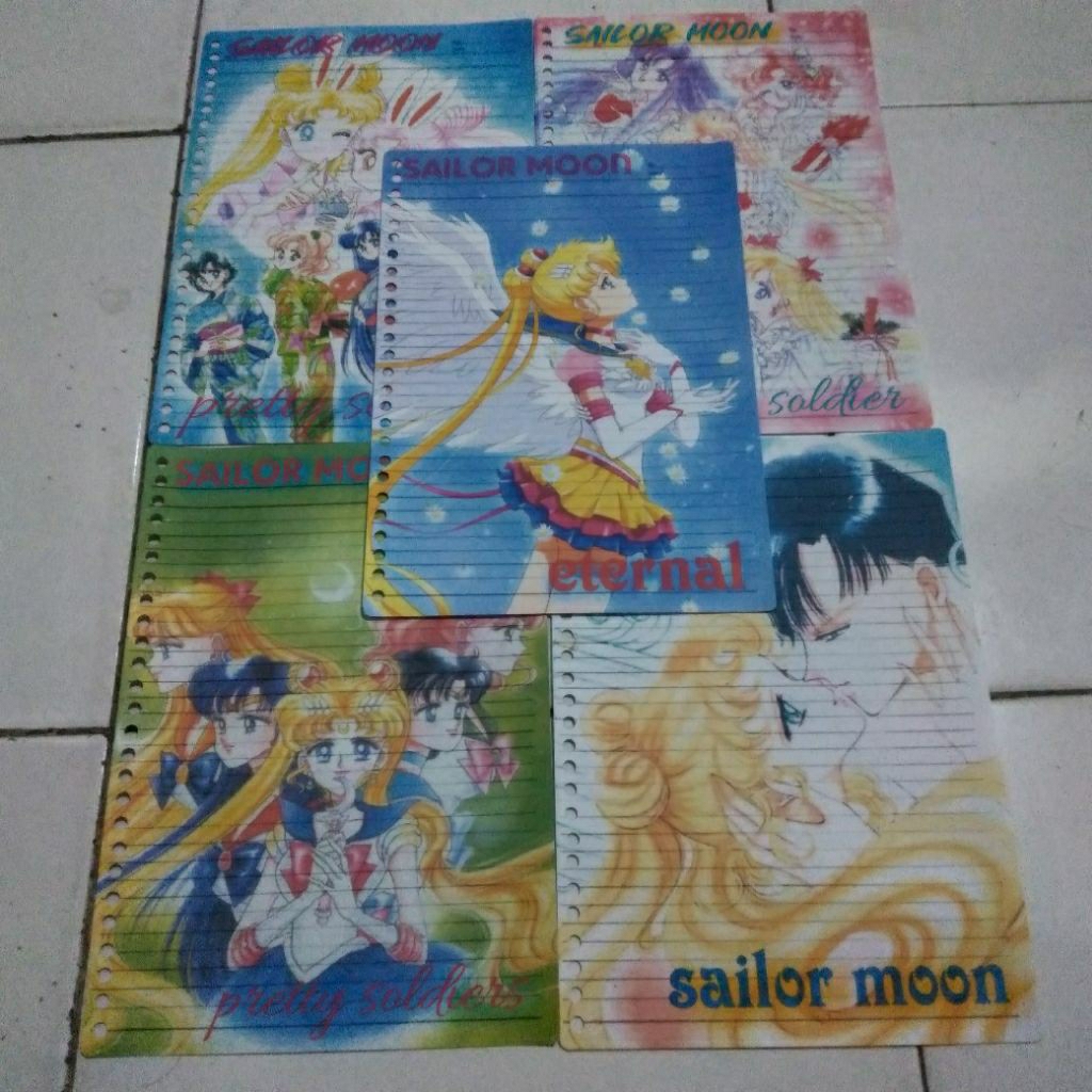 kertas file / binder jadul sailormoon