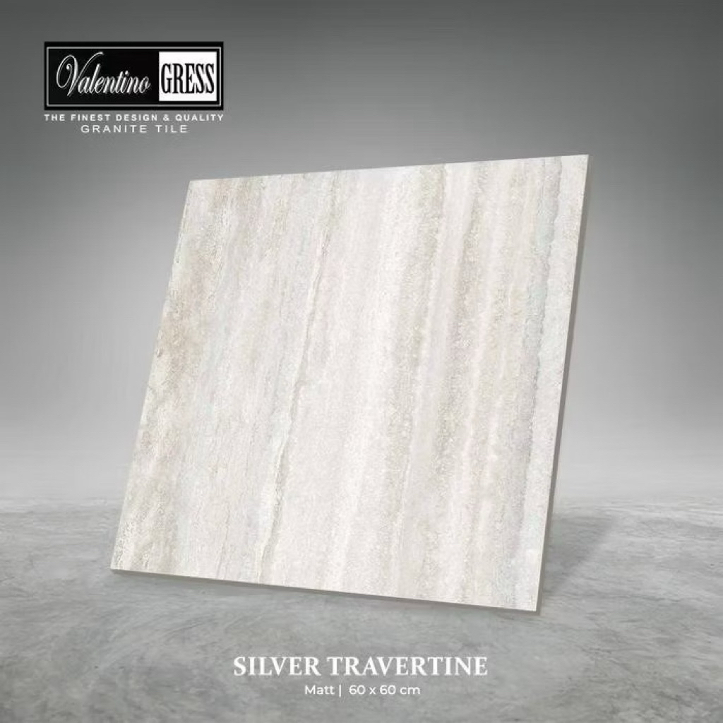 Granit 60x60 Valentino Silver Travertine | Matt