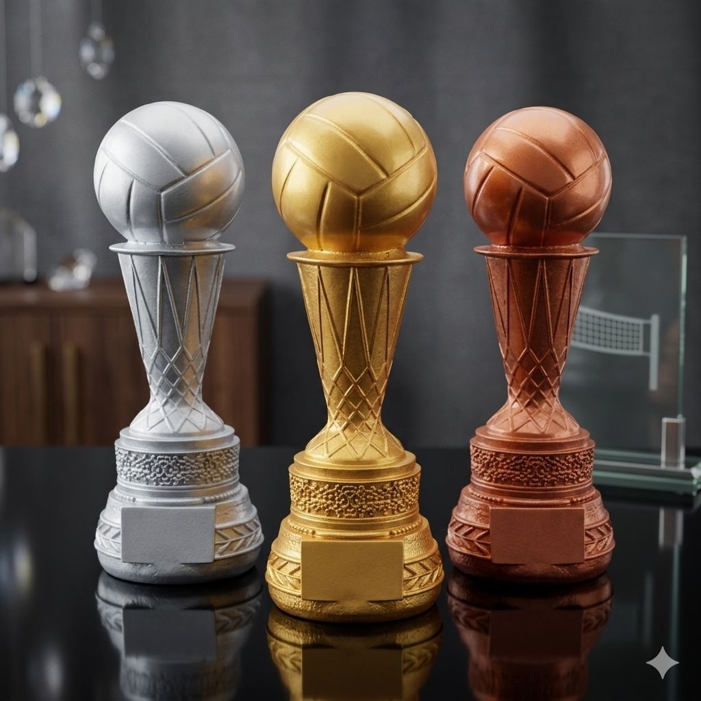 PIALA /TROPHY BOLA VOLI BAHAN RESIN/FIBER