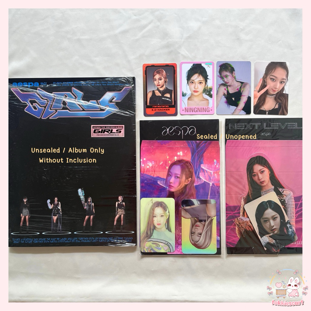 ready stock - photocard pc album aespa karina giselle winter ningning savage black mamba spicy