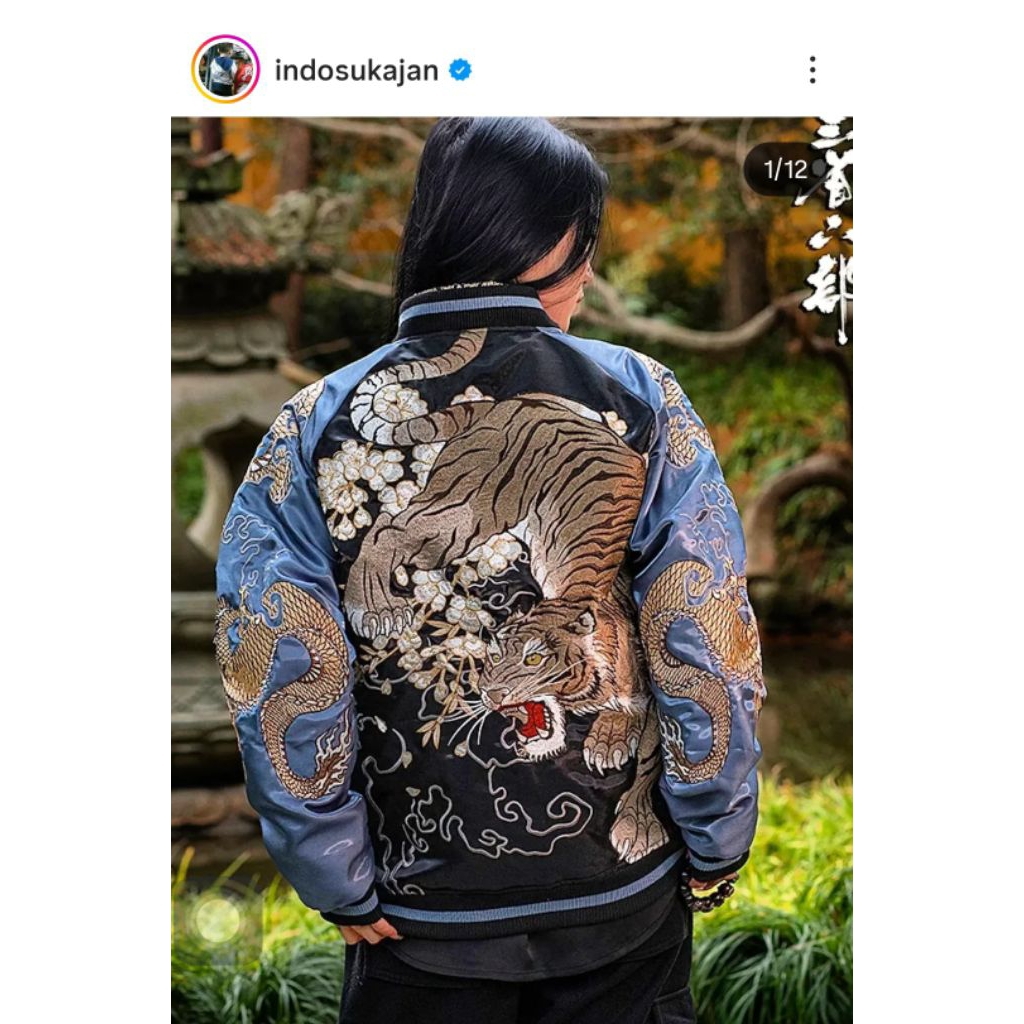 JACKET ORIGINAL SUKAJAN TORA DRAGON ARMS FULL BORDIR ORIGINAL IMPORT
