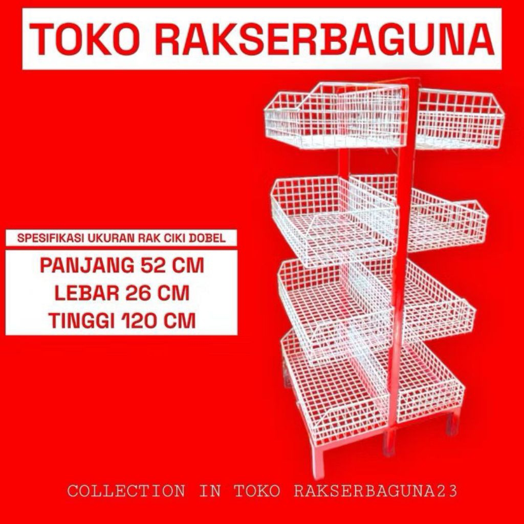 Rak ciki double pakai roda