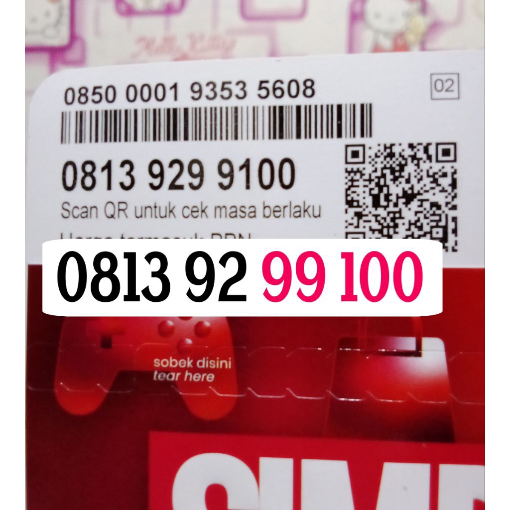 kartu perdana simpati seri 99 100