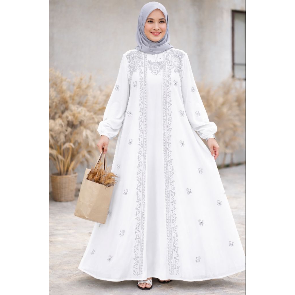 GILSA ABAYA PAYET CERUTY BABYDOLL gamis abaya modern kekinian gamis wanita abaya premium gamis umroh