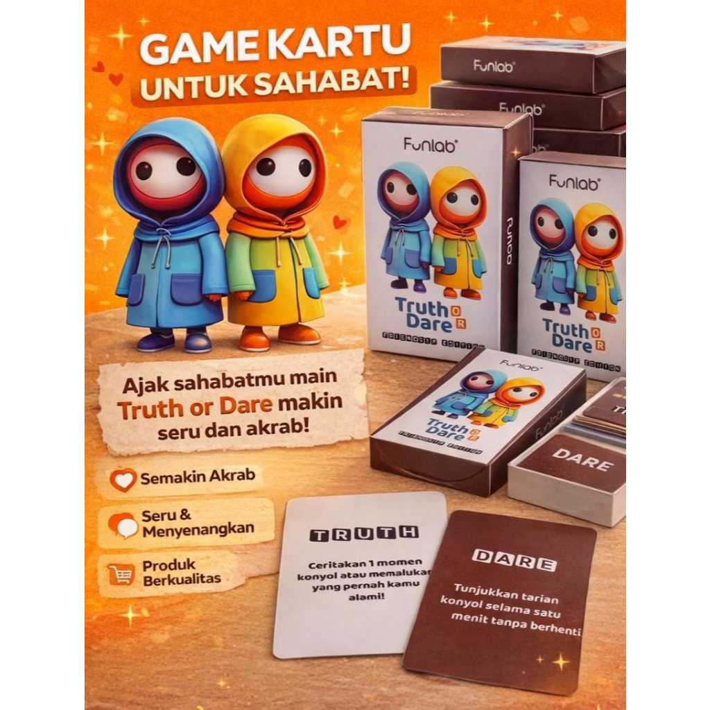 Kartu Permainan Truth Or Dare Edisi FRIENDSHIP - GAME SERU