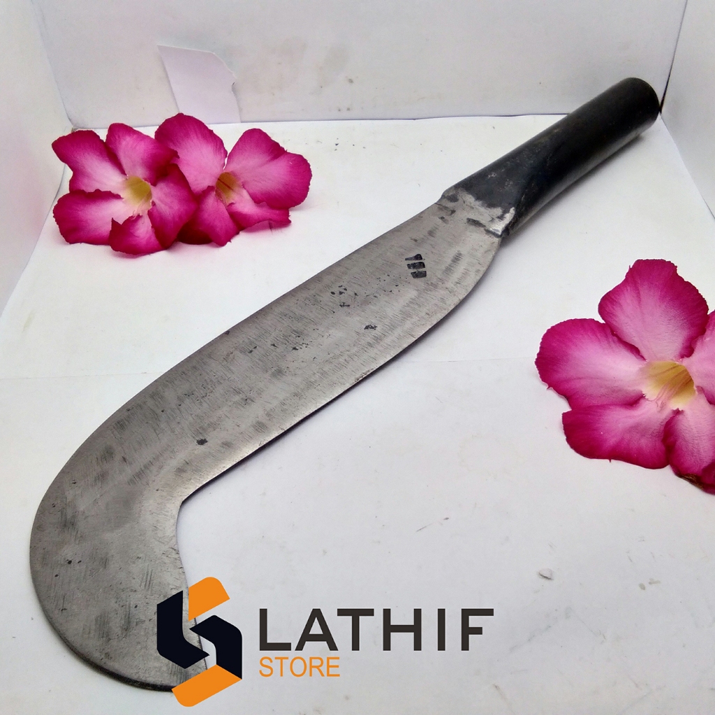 pisau besar bendo tebangan pohon dan ranting bahan baja gagang besi sabit