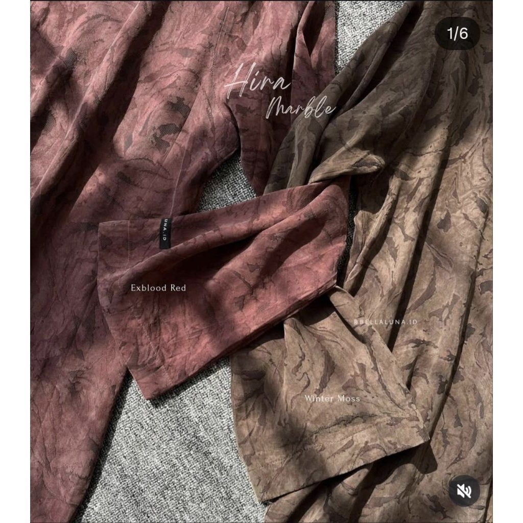 Hira Marble abaya red oxblood by Bellaluna.id