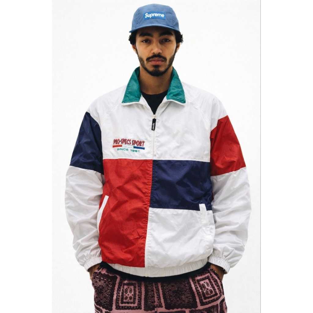 jaket Windbreaker casual vintage by Prospecs Color block size M fit L