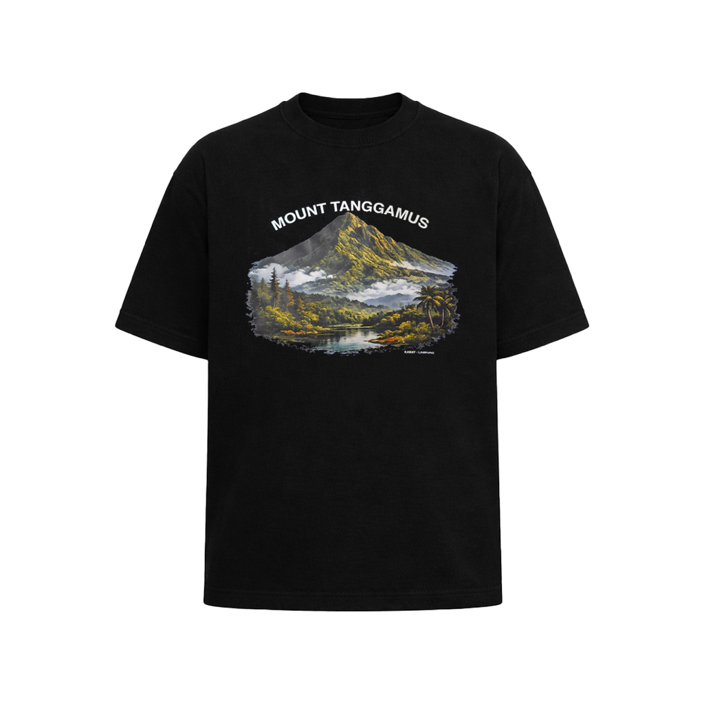KAWAY Souvenir Lampung Tshirt Kaos Lampung TANGGAMUS BLACK