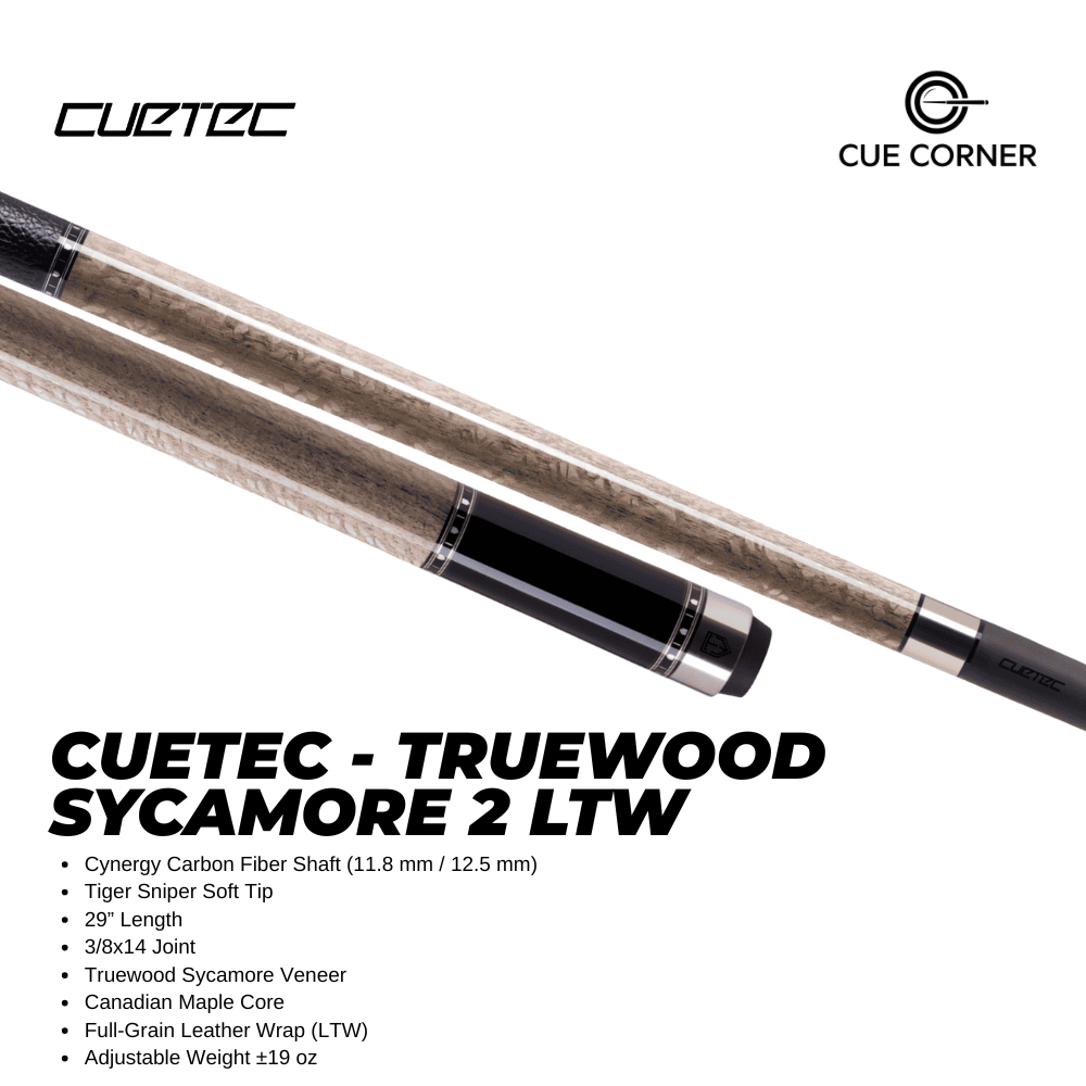 Cuetec - Truewood Sycamore 2 LTW 12.5mm - Stick Billiard Premium