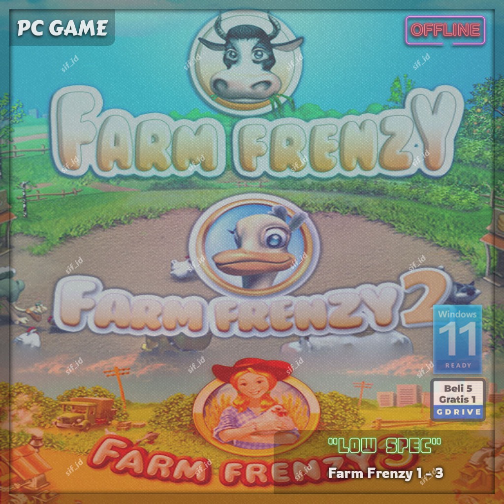 Farm Frenzy 1 - Farm Frenzy 2 - Farm Frenzy 3 -  PC Game Jadul