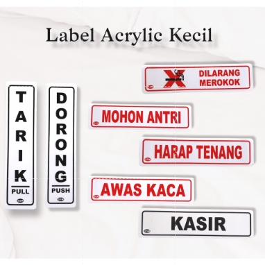 Label Akrilik/Papan Nama