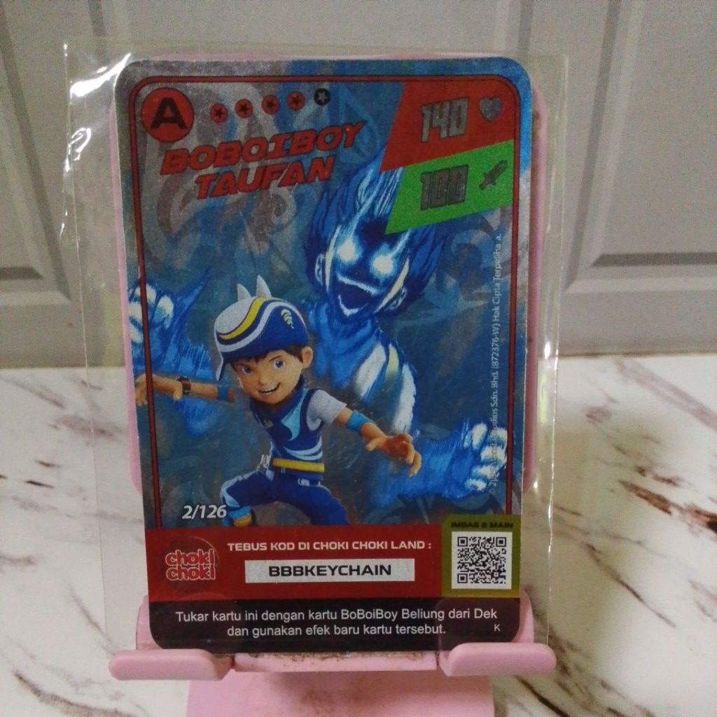 Kartu Boboiboy Choki Choki TAUFAN Foil
