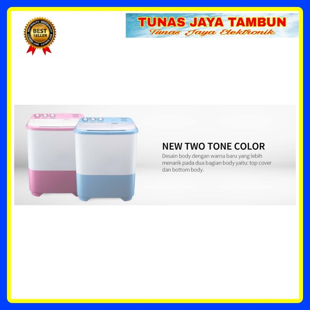 MESIN CUCI SHARP ES-T 79 SJ  / MESIN CUCI SHARP 7.5KG / SHARP EST75SJ