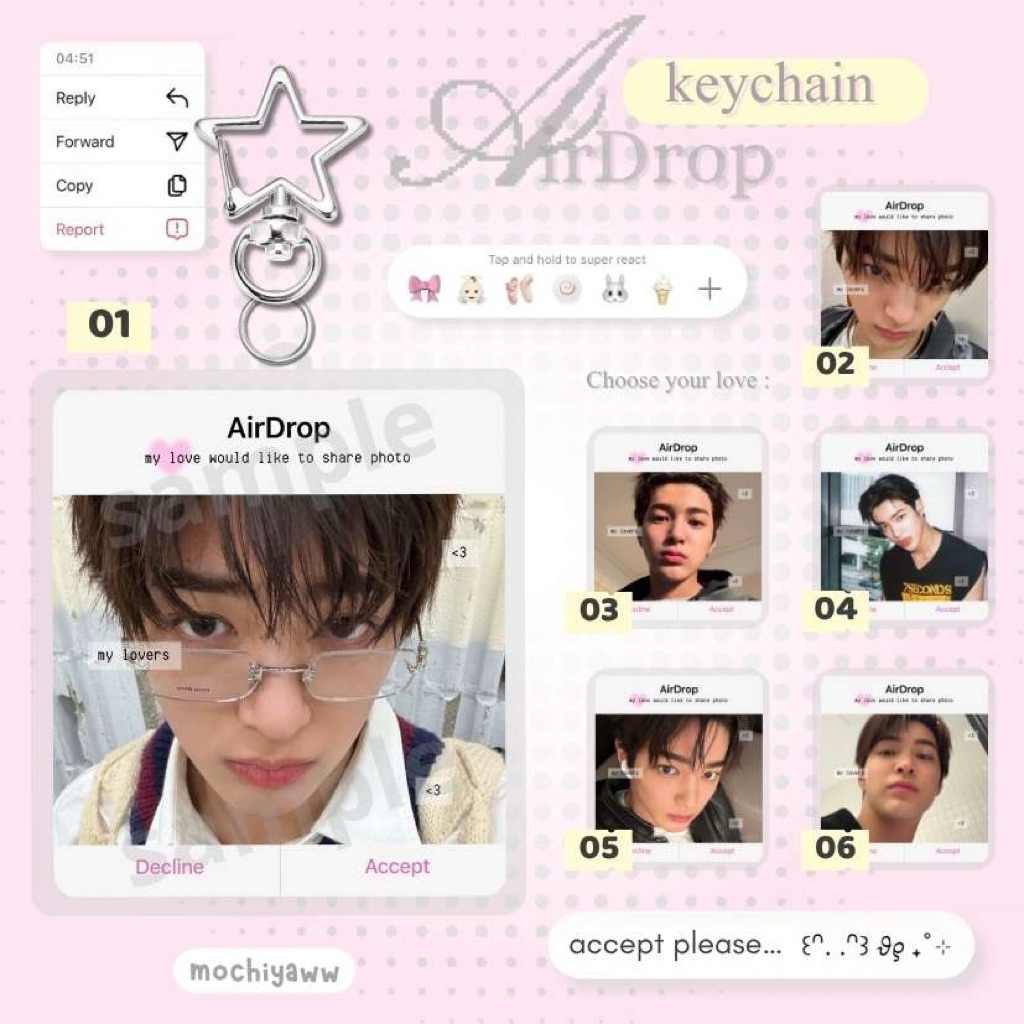 [KEONHO] KEYCHAIN ACRYLIC AIRDROP KEONHO CORTIS GLITTER