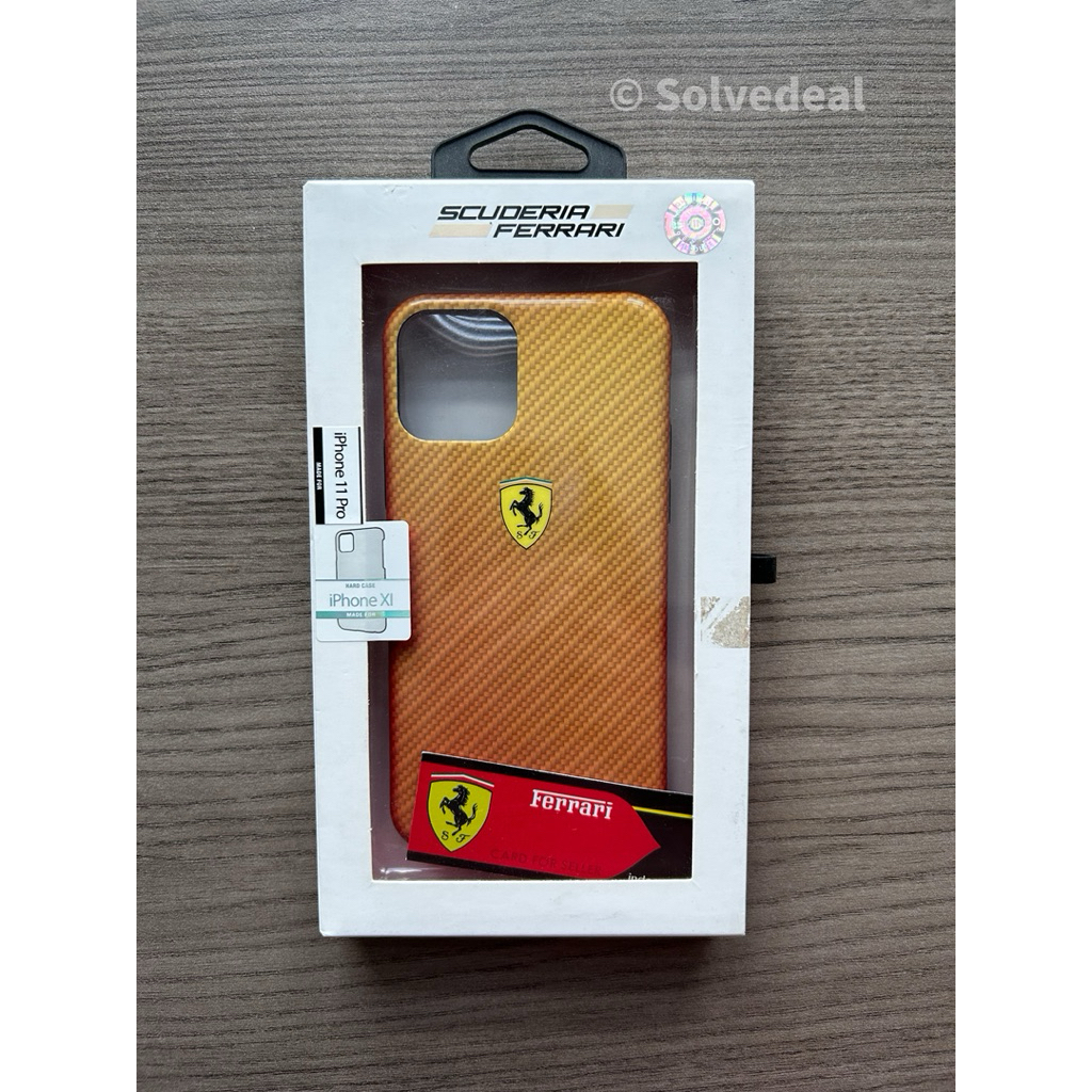 Ferrari Scuderia Carbon Case iPhone 11 Pro — Original Baru Premium