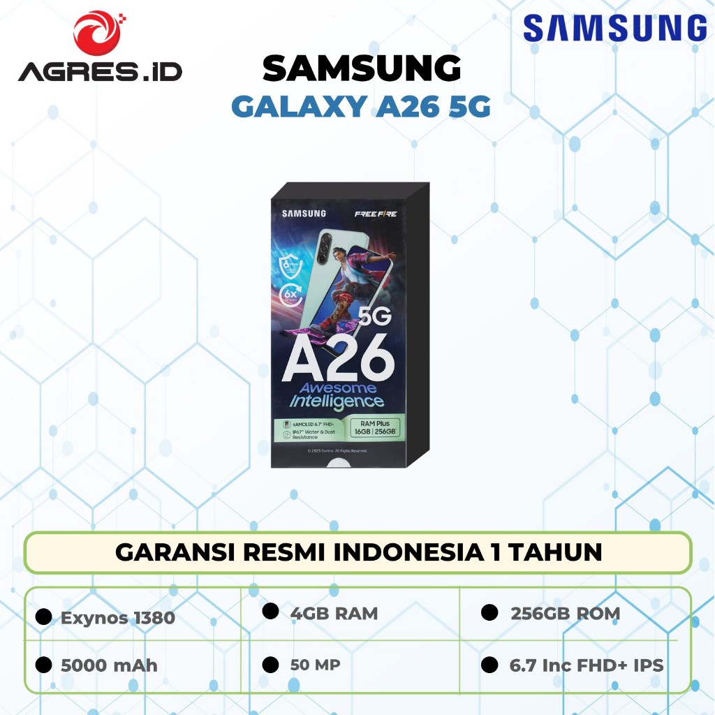 Samsung Galaxy A26 5G - RAM 8GB, 256GB, Baterai 5000mAh, 5G