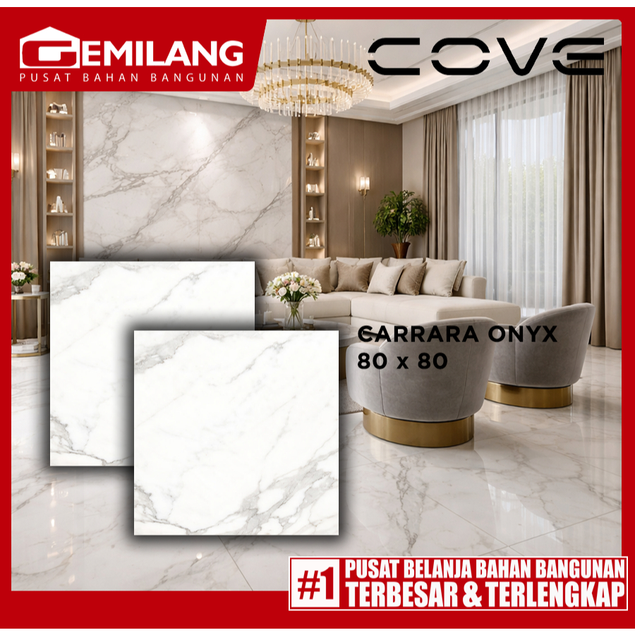 COVE GRANIT CARRARA ONYX 80 x 80
