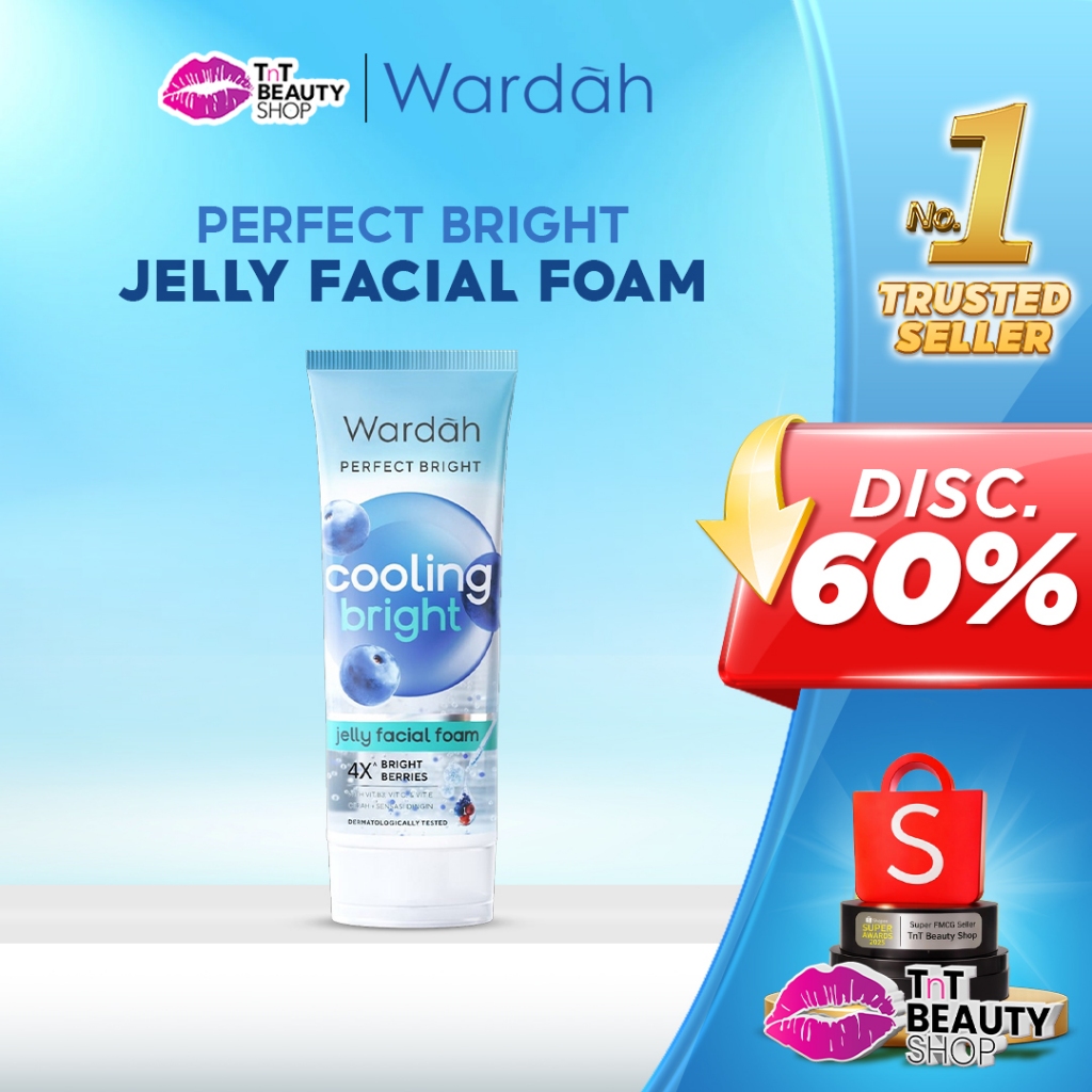 Wardah Perfect Bright Cooling Bright Jelly Facial Foam 100 ml | TnT Beauty Shop