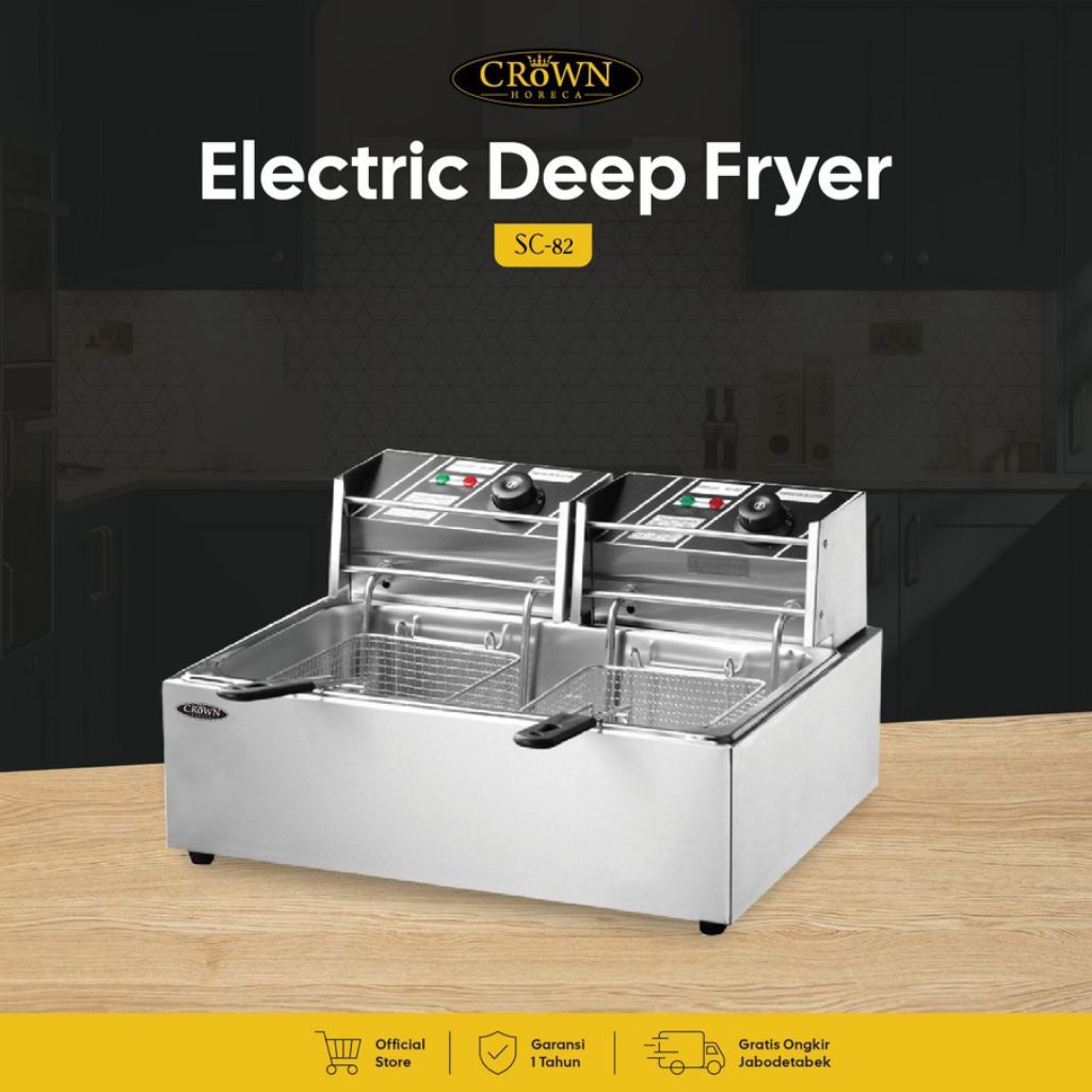 Electric Deep Fryer 2 Tank 2 Basket SC-82