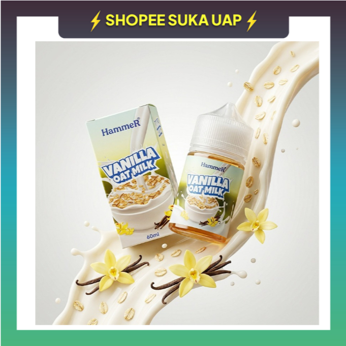 HAMMER VANILLA OAT MILK FREEBASE 60ML BY JUARA RASA INDONESIA 100% AUTHENTIC