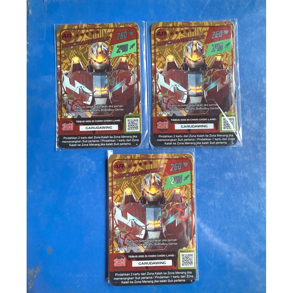 Kartu BoBoiBoy Monsta Galaxy Card AR Mechagentar Season 2 Emas