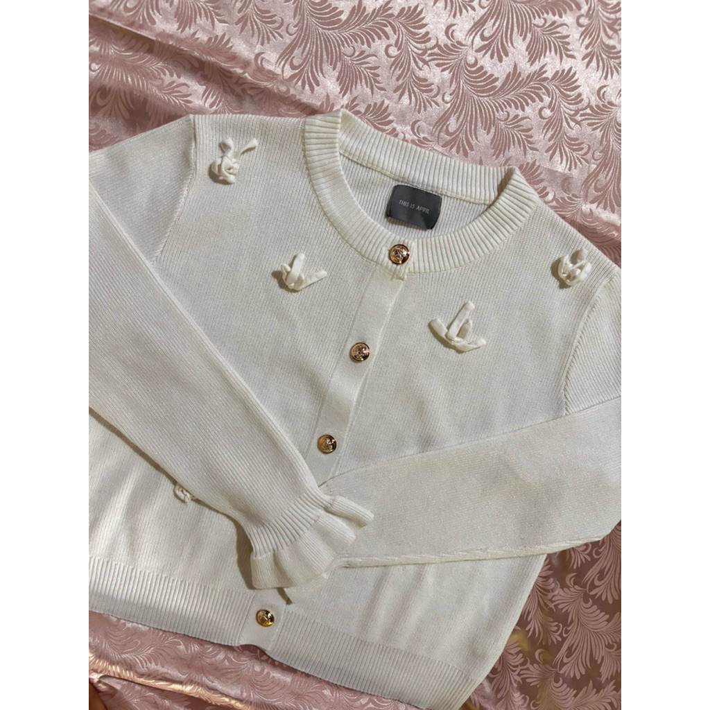 preloved cardigan this is april