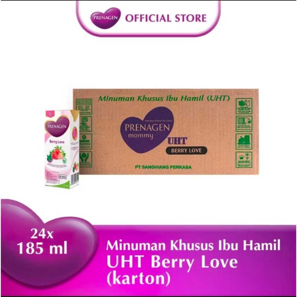 Prenagen UHT almond soy/chocolate berry love susu ibu hamil 185ml 1 karton isi 24 pcs KHUSUS REG / C